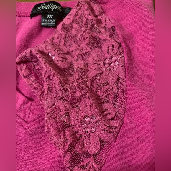 Southpole 2000s pink rhinestone shirt - Picture 3 of 4